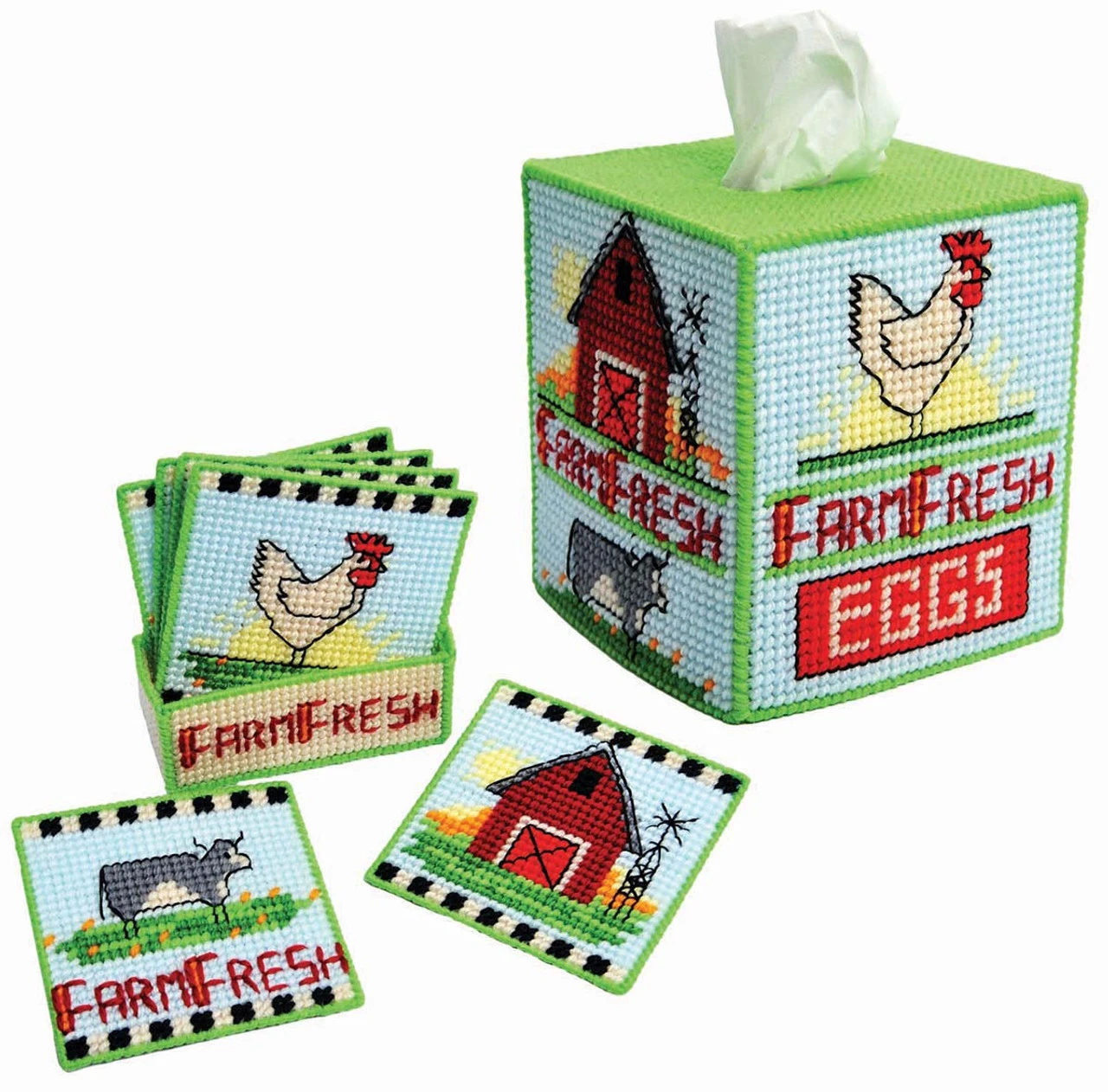 Herrschners Farm Fresh Set Plastic Canvas 3 Herrschners Farm Fresh Set Plastic Canvas