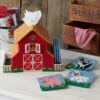 Herrschners Barnyard Tissue Box & Coasters Plastic Canvas Kit -Prym Clover Shop 270765 44806.1693433982