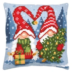 Vervaco Gnomes Pillow Cover Needlepoint Kit