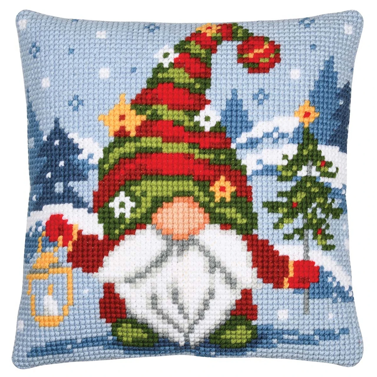Vervaco Gnome Pillow Cover Needlepoint Kit 3 Vervaco Gnome Pillow Cover Needlepoint Kit
