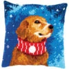 Vervaco Dog With Scarf Pillow Cover Needlepoint Kit -Prym Clover Shop 520086 07590.1693461160