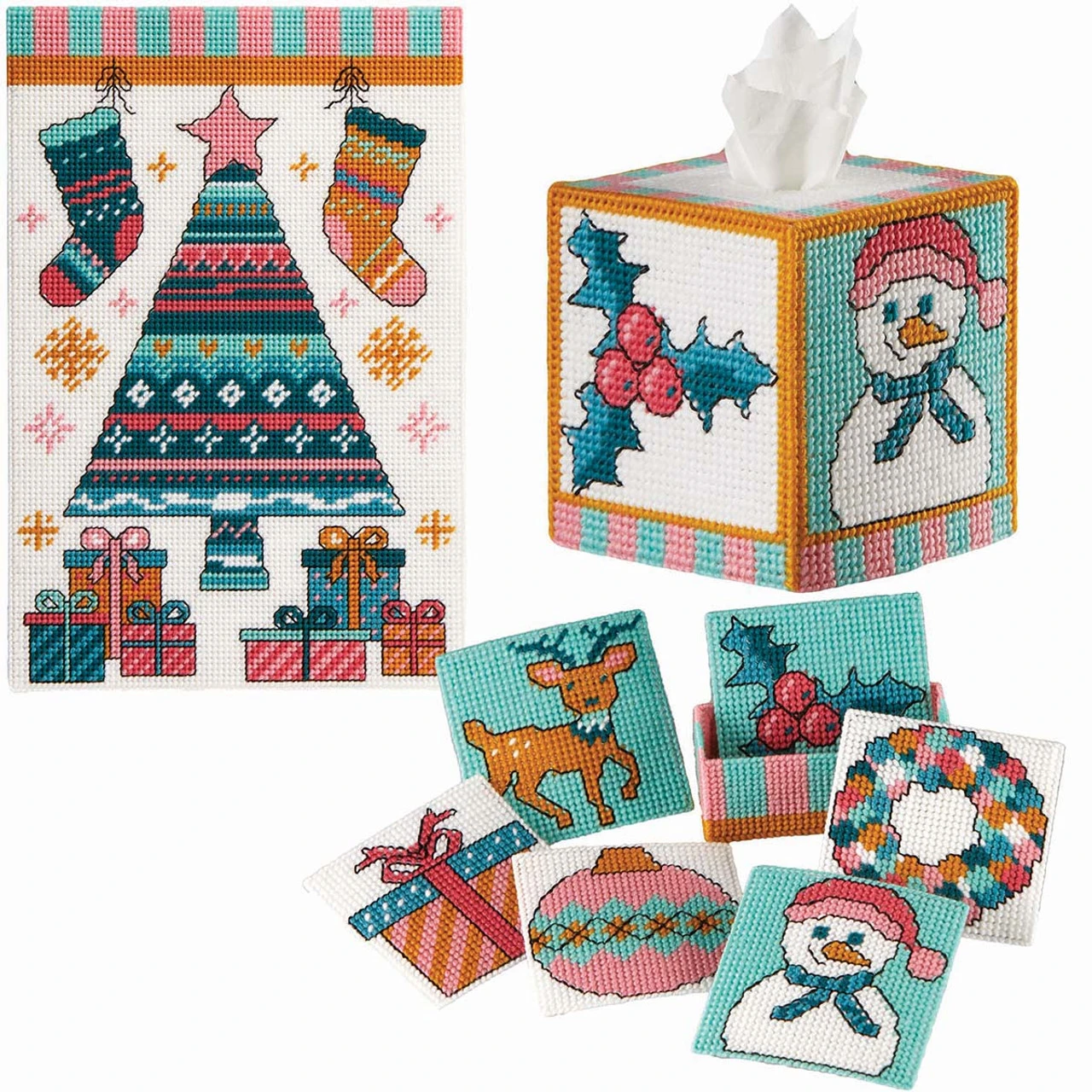 Herrschners Christmas Whimsy Set Plastic Canvas 3 Herrschners Christmas Whimsy Set Plastic Canvas