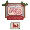 Herrschners Sleigh Rides Tin Frame Plastic Canvas Kit -Prym Clover Shop 570558 03817.1693467285
