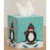 Herrschners Chilly Penguins Tissue Box Plastic Canvas Kit -Prym Clover Shop 570575 03835.1693467329