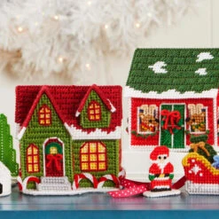 Herrschners North Pole Village Plastic Canvas Kit -Prym Clover Shop 570597 3 80806.1693467385