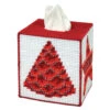 Herrschners Red Swirl Tissue Box Plastic Canvas Kit -Prym Clover Shop 570613 01323.1693467418