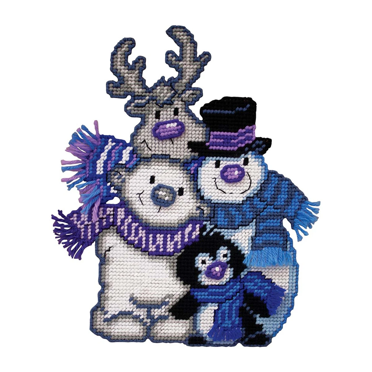 Design Works Winter Pals Wall Hanging Plastic Canvas Kit 3 Design Works Winter Pals Wall Hanging Plastic Canvas Kit