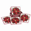 Herrschners Gingham & Poinsettia Coasters Plastic Canvas Kit -Prym Clover Shop 570666 87159.1693467557