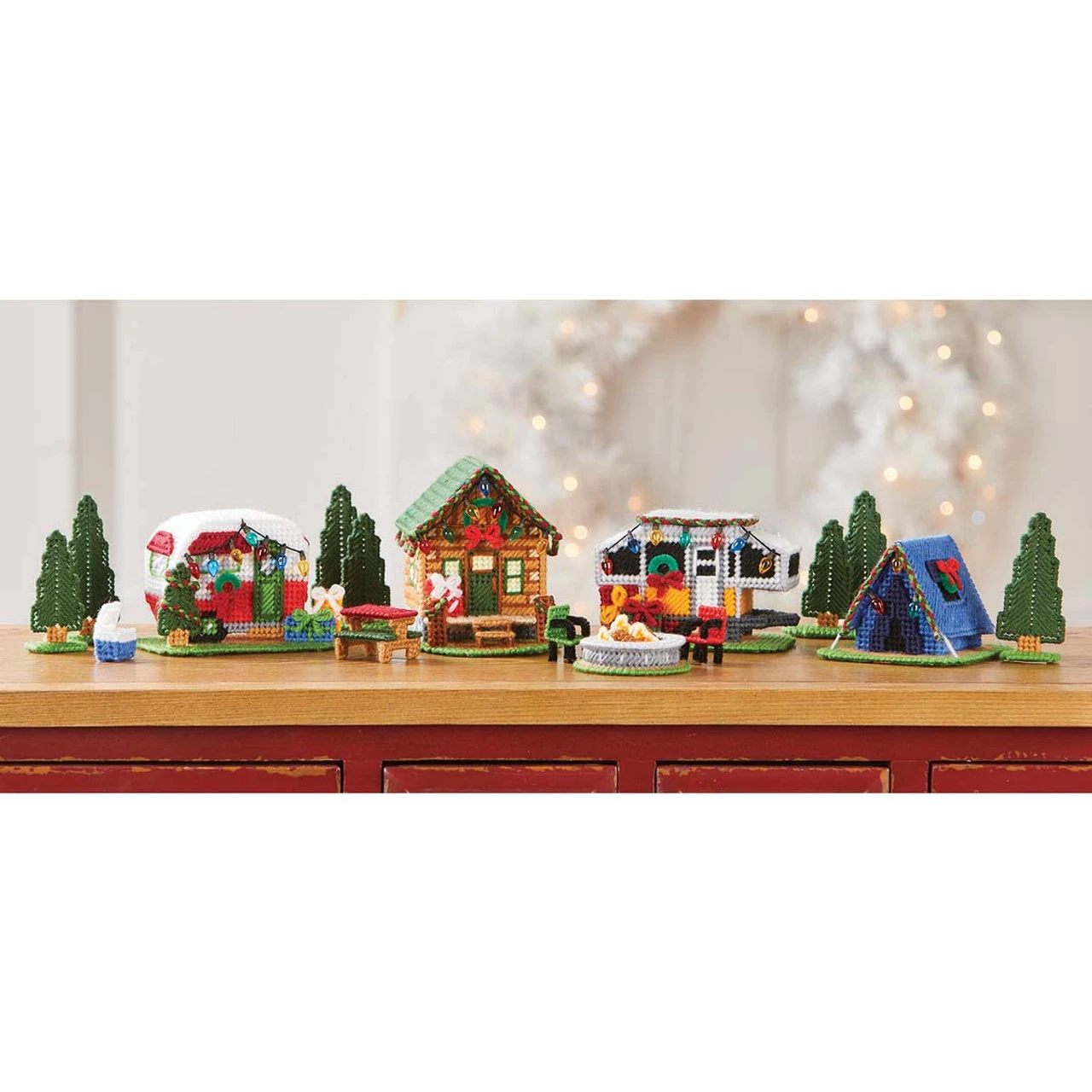 Herrschners Christmas In The Woods Village Plastic Canvas Kit 3 Herrschners Christmas In The Woods Village Plastic Canvas Kit