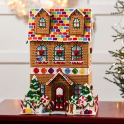 Herrschners Candy Lane Gingerbread House Plastic Canvas Kit -Prym Clover Shop 570677 5 27370.1693467589